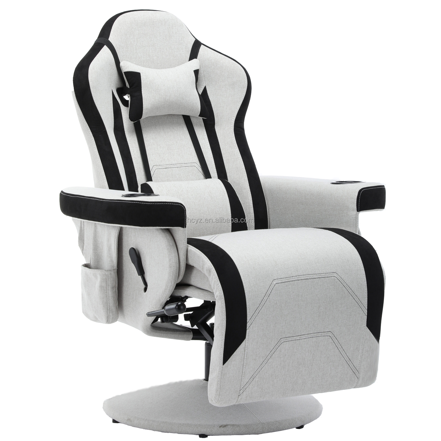 Office/Home/Apartment Gaming Chair with Cup Holder and Adjustable Backrest 90-135°