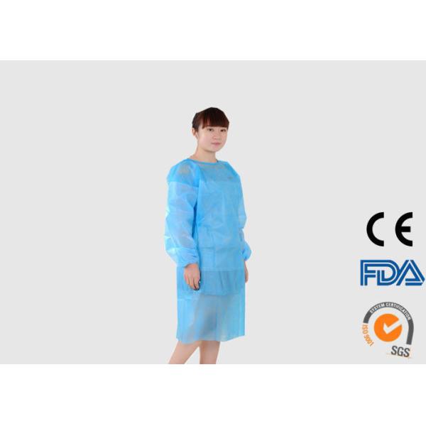 China Lightweight Disposable Medical Gowns , PP Coated PE Disposable Sterile Gowns wholesale