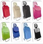 folding shopping trolley bag with two wheels