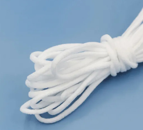 Eco Friendly Round Stretchy Elastic String Cotton Material High Tenacity