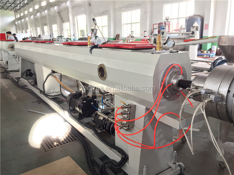 Customized HDPE Pipe Machine 380V / 415V HDPE Extruder Machine 80kw Tractor Speed 4-12m/Min