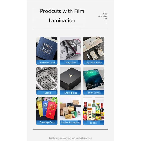 27 Micron BOPP Thermal Lamination Film Matt Thermal Lamination Film Dry Laminating by Korea Eva Plastic Glue