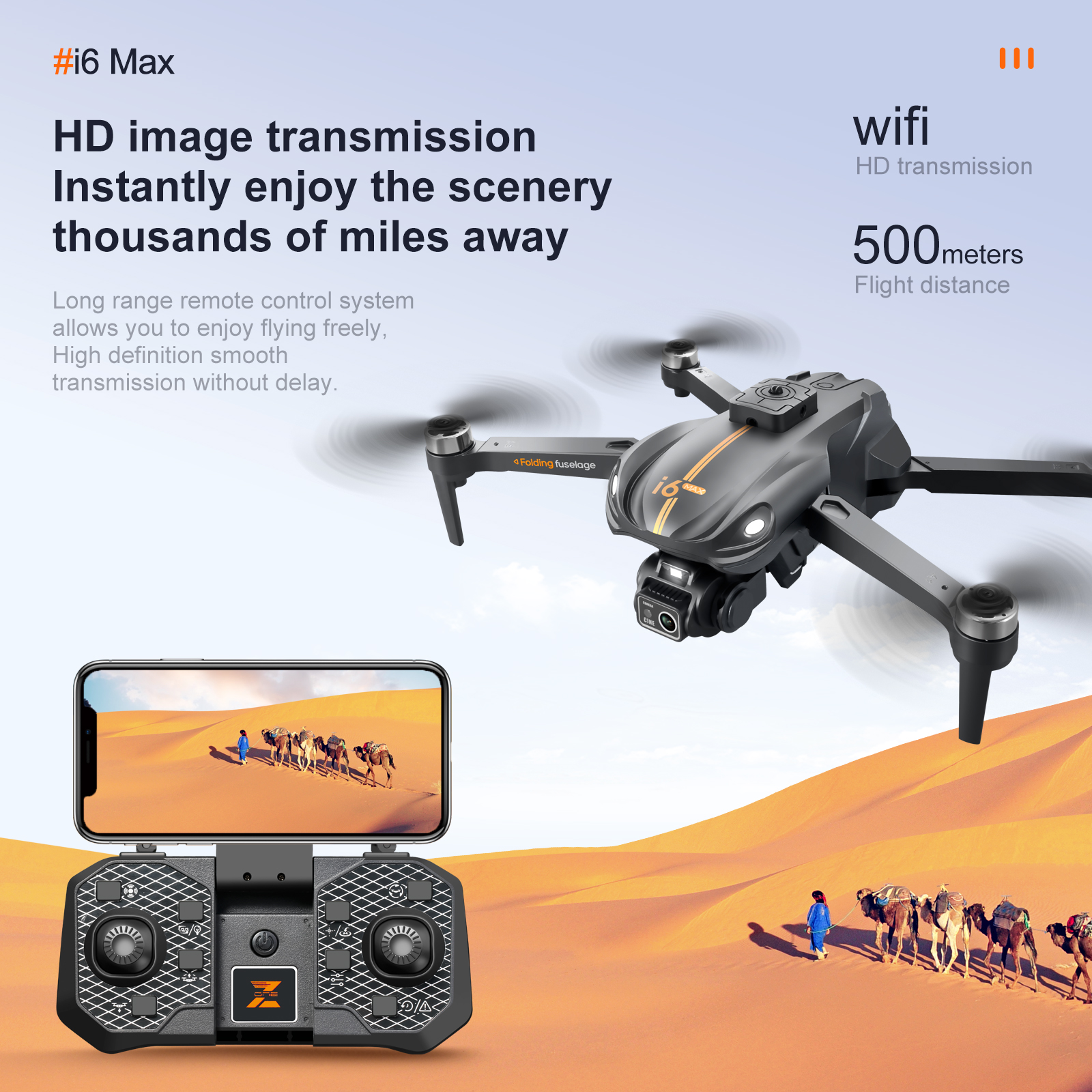 I6 Max Obstacle Avoidance Night 4k Dual Camera Aerial Fpv Drone Brushless Motor Wind Resistant Optical Flow Rc Quadcopter