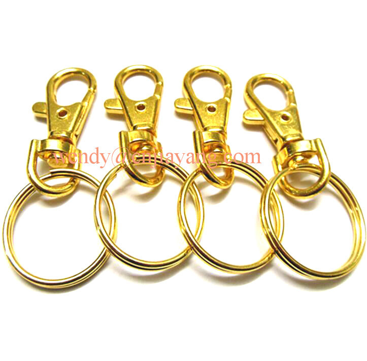 jiayang shiny silver laser cut logo flat split key ring with engraved logo