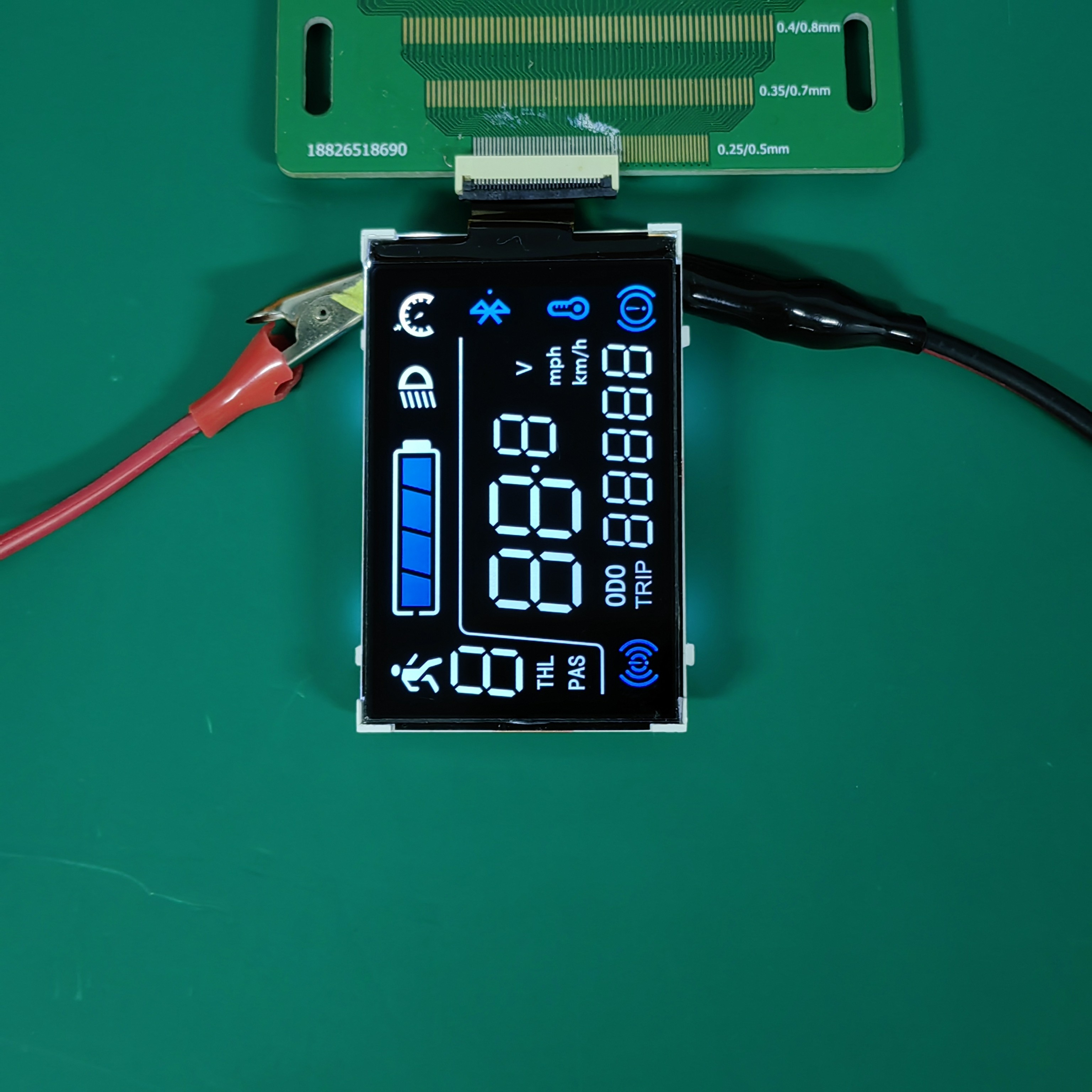 Blue Screen Negative Transmissive LCD Display Module 16x2 FPC LCD Module
