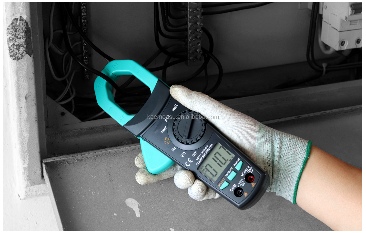 ABS electric Parts 300g Digital AC DC Clamp Meter Auto Range Multimeter True Rms Ncv Ammeter