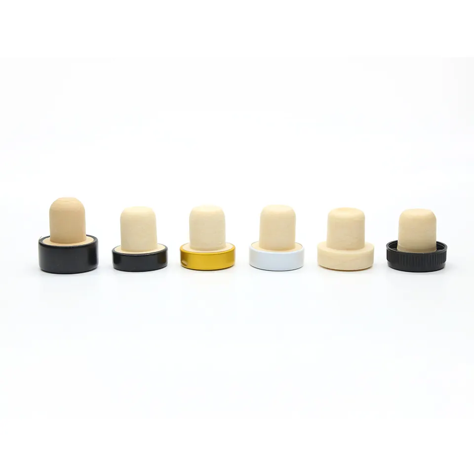 Aluminum Plastic Whiskey Gin Vodka Cap with Custom Color Bottle Stopper and T Cork