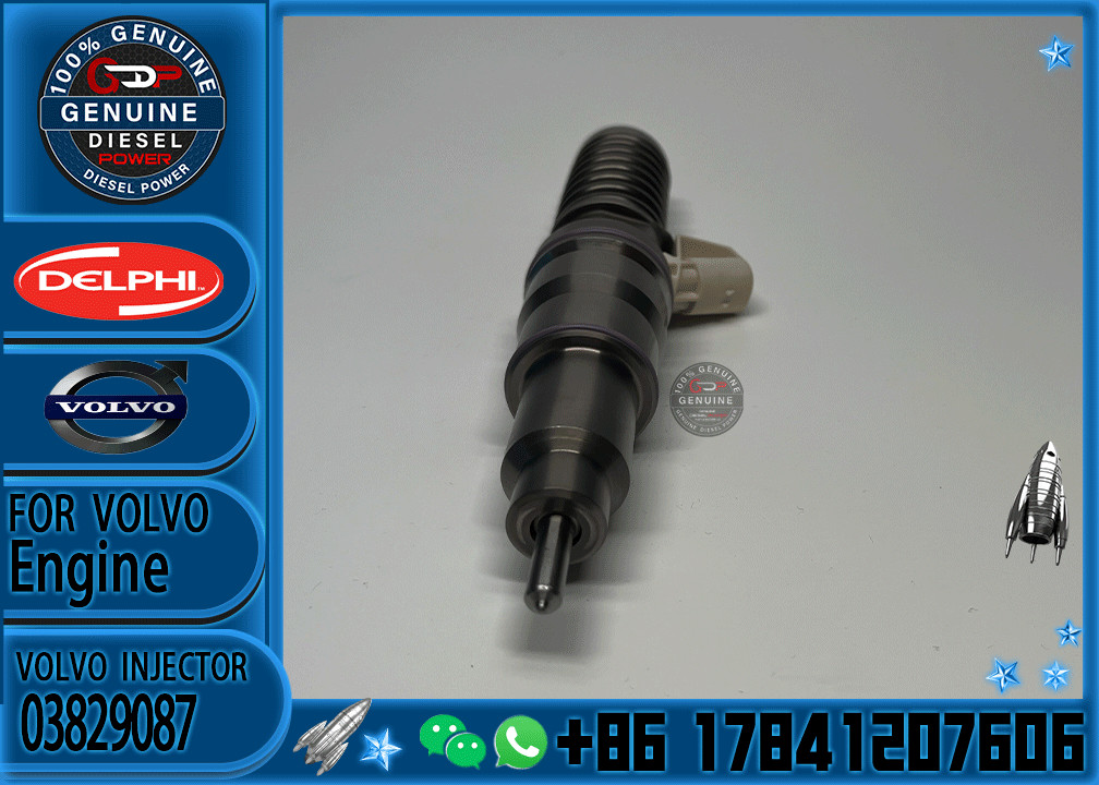 Manufacturer Supply Factory Direct Volvo Engine Common Rail Injector 03829087 3803637 03829087 Injector