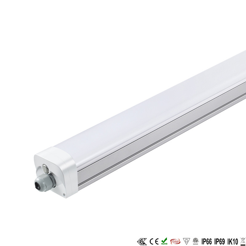 Aluminum and PC Tri Proof Light Fixture IP66 1200mm 30w For warehouse