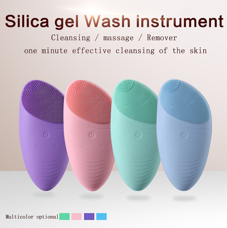 Private Label Sonic Facial Cleansing Brush Li Ion Rechargeable Battery