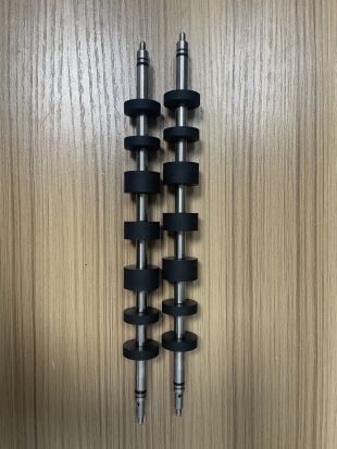 CWAA BV shaft 25.8CM, 7 Rollers used in Wincor Banknote move cwaa part number 1750249443/ 1750150249