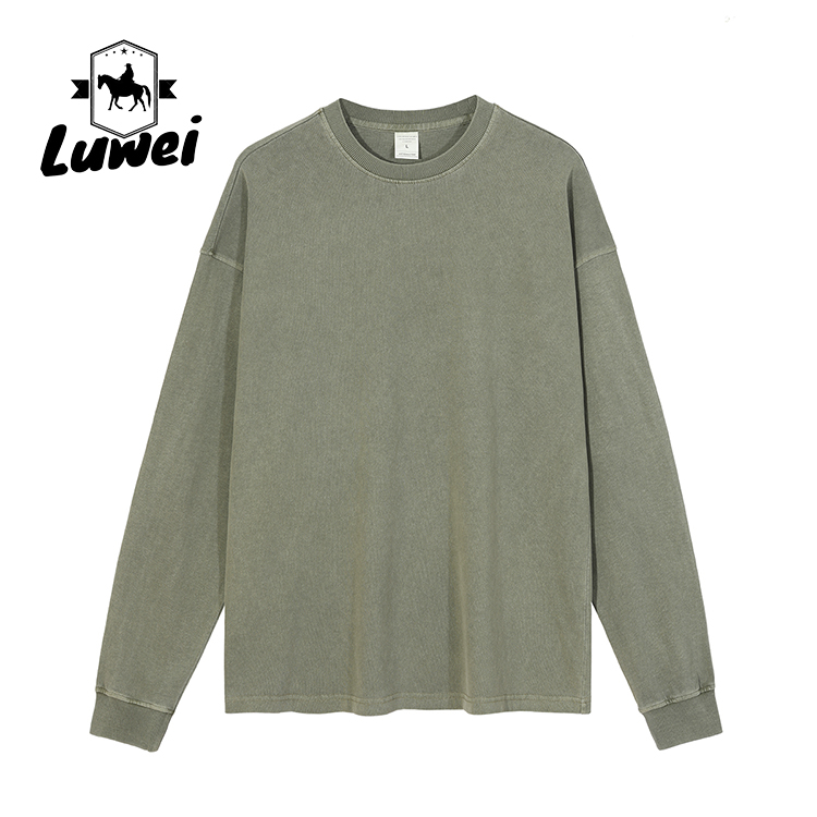 Cut Puff Print Custom Hoodie Crew Neck Slim Fit Heavyweight Wash Sweatshiets