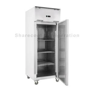 China 304 Grade Stainless Steel Upright Refrigerator 220V Commercial Upright Single Door Freezer wholesale