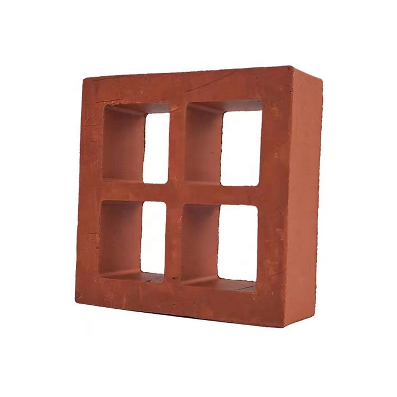 800 Centigrade Heat Insulation Terracotta House Build Block Decorative Material Rectangle Hollow Perforated Brick Outside