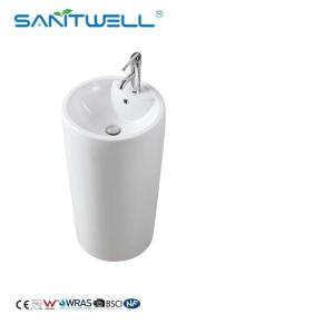 China Wholesale Luxury Models Art Pedestal Basins Floor Standing Sinks For European Market wholesale