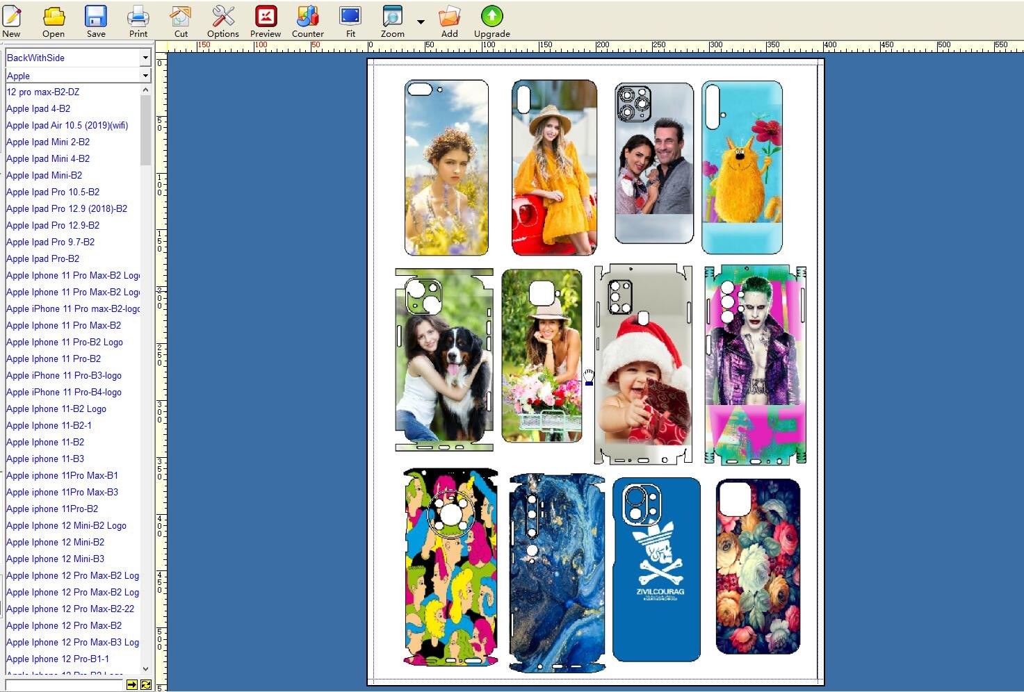 Daqin Cellphone Stickers Cutting Plotter Software Free Templates Fullbody Die Cut Vinyl Stickers Machine A3 Skin Cutter
