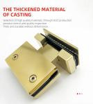 Modern Design 180 Degree Brass or Stainless Steel Glass Hardware Bathroom Door