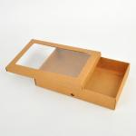 Yellow Window Box Packaging / Clothing T Shirt Packaging Box Logo Customized