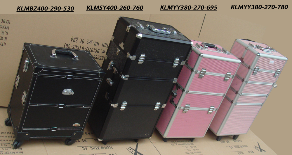 Rolling aluminum barber tool case with drawers/barber tool case KLMYY380-270-695