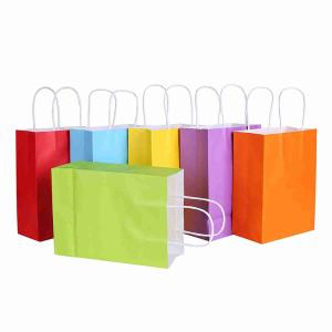 China ODM Colorful Gift Polkadot Kraft Paper Shopping Bags Craft Bulk for shopping wholesale