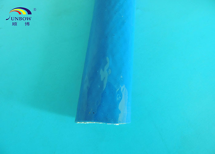 Steel Plant Use Braided Fiberglass Sleeve With Silicone Cover High Temperature Resistant