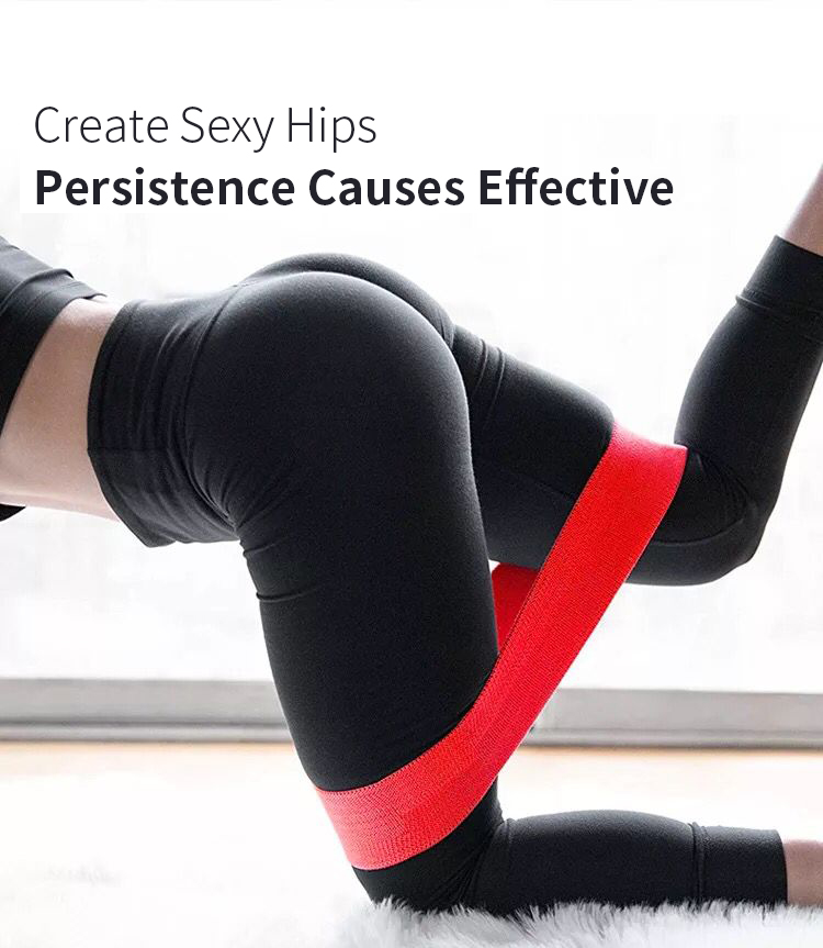 0.5cm Thick SGS Workout Fabric Resistance Bands Slipfree fabric strength bands