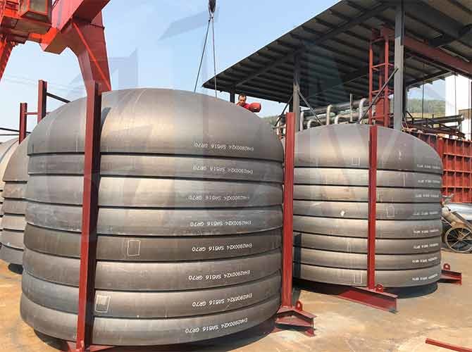 Carbon Steel Hemi Tank Head Q345R 5388mm Diameter 66 Mm