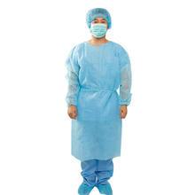 China Hospital Non Woven Fabric Blue Waterproof Disposable Isolation Gowns wholesale