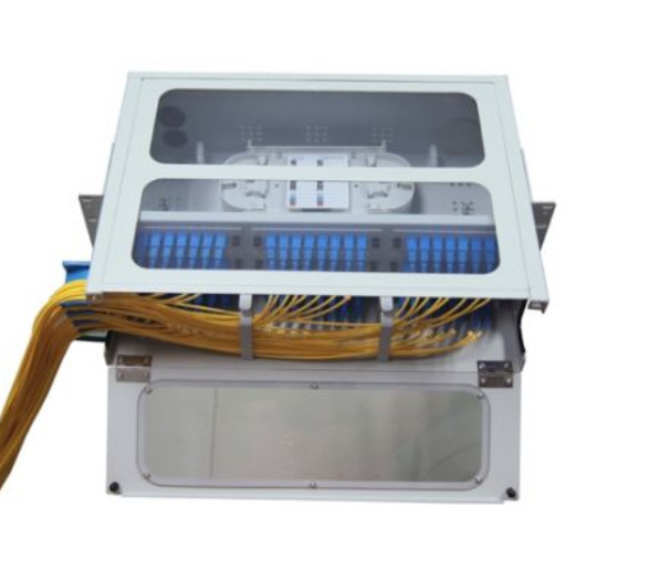 48 Port Fiber Optic Patch Panel 2U 19 Inch With Transparent Cover Front Door