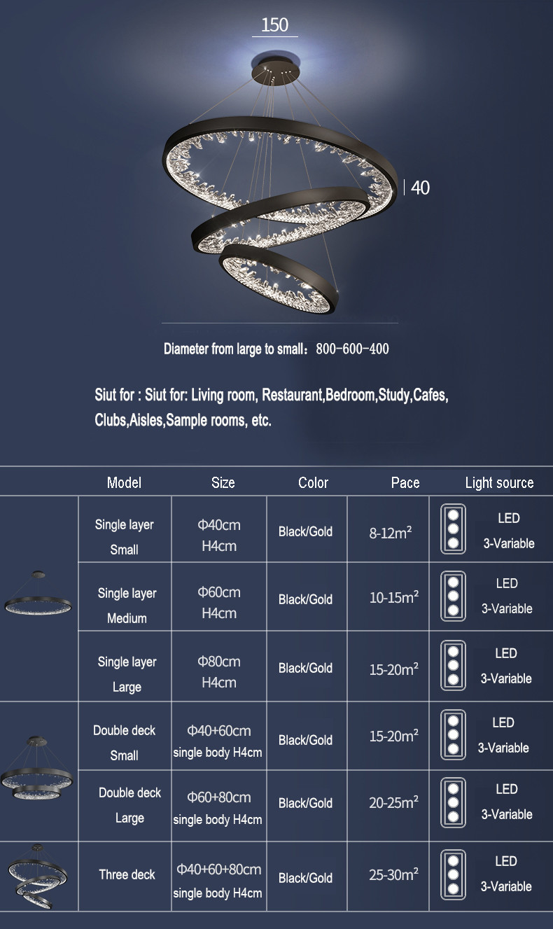 Modern Creative Crystal Chandelier Living Room Home Indoor Luxury Chandelier(WH-MI-402)