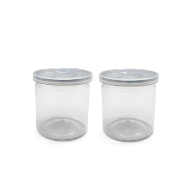Custom Transparent Plastic Jar Containers Custom Logo Printing Paper Carton Packaging