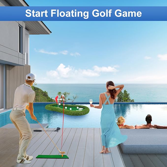 Floating Golf Mat G.W 2.5kgs for Backyard Pool WOOWAVE Custom Practice Game Water Sport