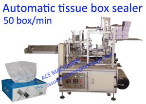 China 50 Box / Min Facial Tissue Paper Box Packing Machine wholesale