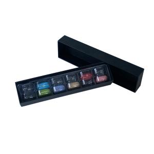 China Luxury Kraft Recyclable 12pcs Macaron Gift Box Packaging Black wholesale