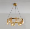 24in 40in Modern Decorative Ceiling Lights Copper Electroplated Minimalist Chandelier Lighting