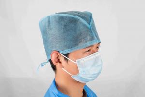 China Doctor And Nurse Medical Doctor Cap With Machine Made Ties At Back on sale