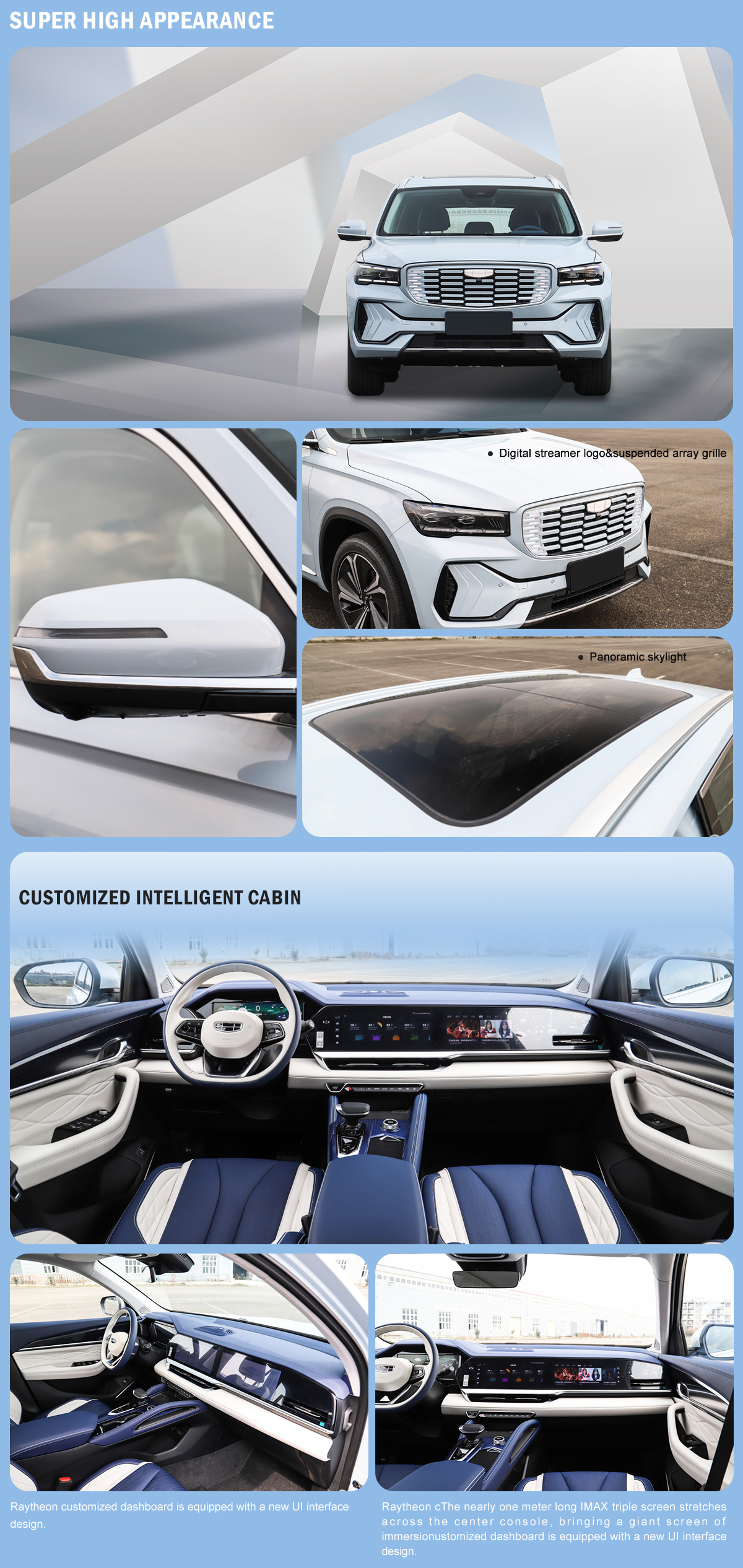 2023 Geely Xingyue L 4 Wheels 5 Seats 2.0T High Speed Gasoline Suv Car For Adult Used Gasoline Car Sunroof Included