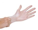 Food Safe Powder Free Vinyl Gloves / Clear Plastic Food Prep Gloves Harmless