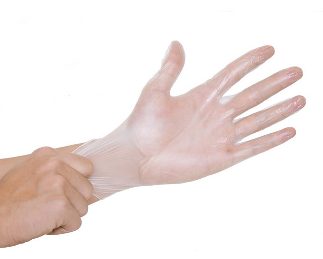 XL Examination Powder Free Vinyl Gloves Non - Allergic Chemical Resistance