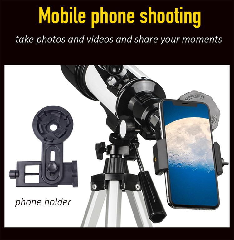 Travel FMC Lens 16-40x70 Beginners Refractor Telescope With Carry Bag Tripod