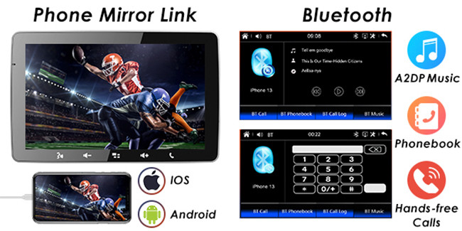 9 RCA Port Single Din Car Radio IPS LCD MP5 Single Din Dvd Player