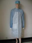 White Protective Eco-friendly Oilproof Disposable Plastic Aprons