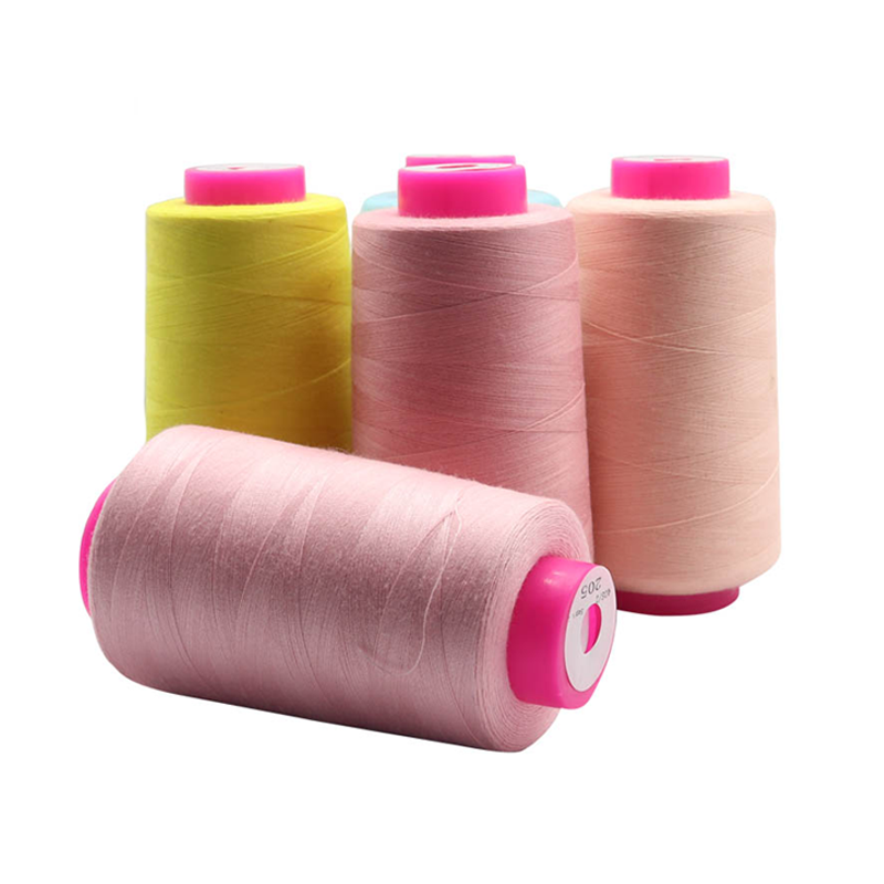 Supply Polyester Cotton Thread 40/2 5000 Yards 100% Spun Sewing Thread for Tablecloth