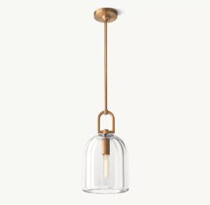 China Cylinder Shape Glass Suspended Pendant Light Botanist Cloche Pendant Hardwired wholesale
