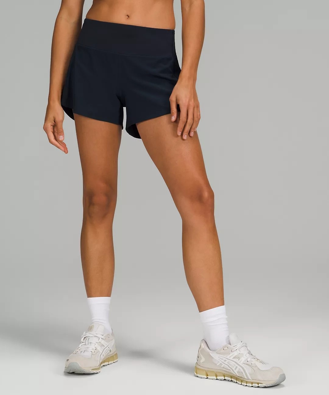Women'S Work Out Shorts Zipper Phone And Key Pocket On Back Waist Band