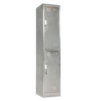 Two Tier Stainless Steel Medicine Display Cabinet 2 Doors Office Furniture For