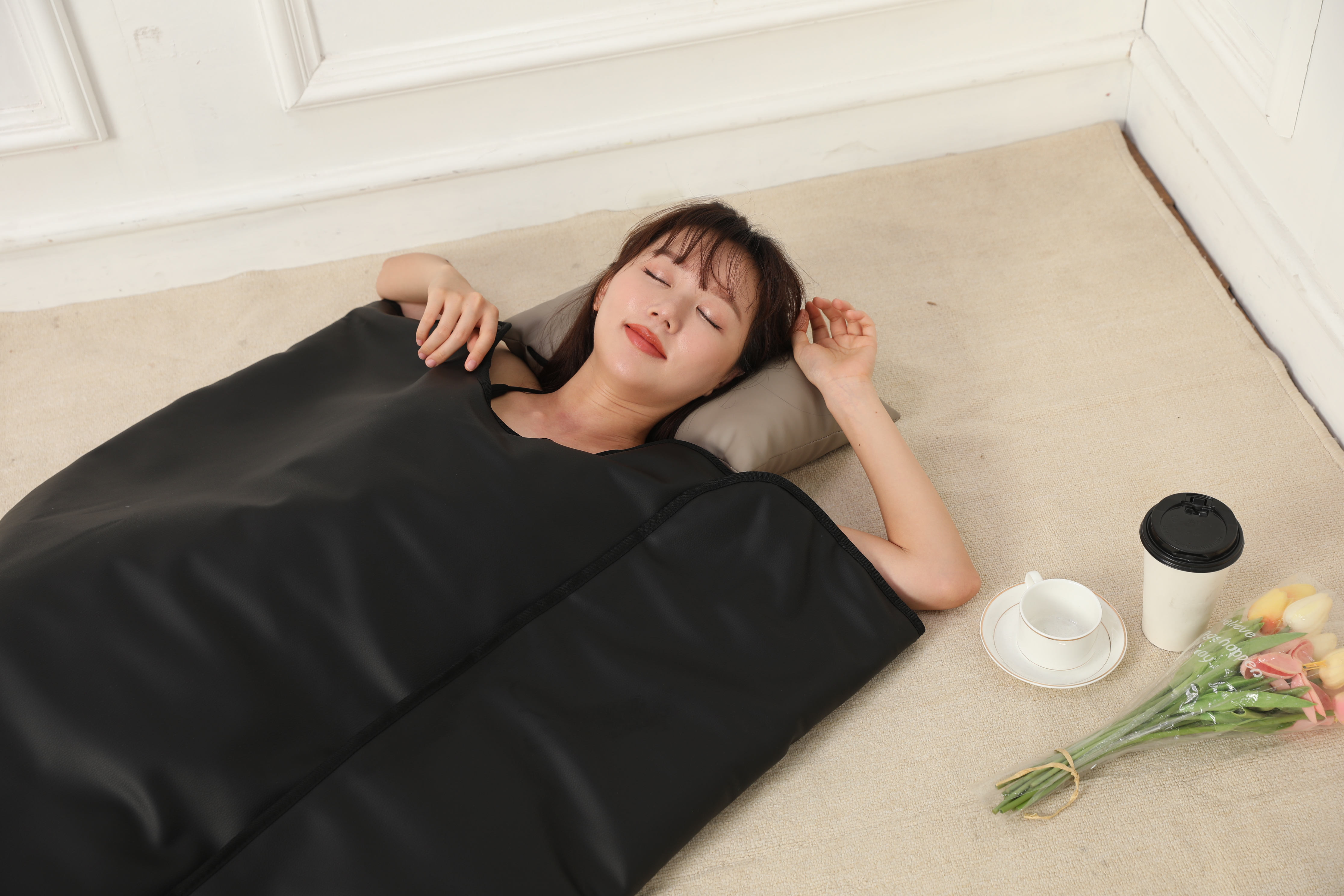 110V-240V Remote Control Color Customized Infrared Sauna Blanket for Slimming Detox