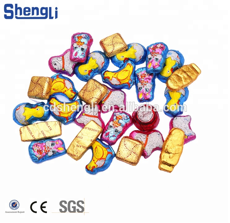Variety of Shapes Golden Coin Chocolate Wrapping Sealing Machine for Film Packaging