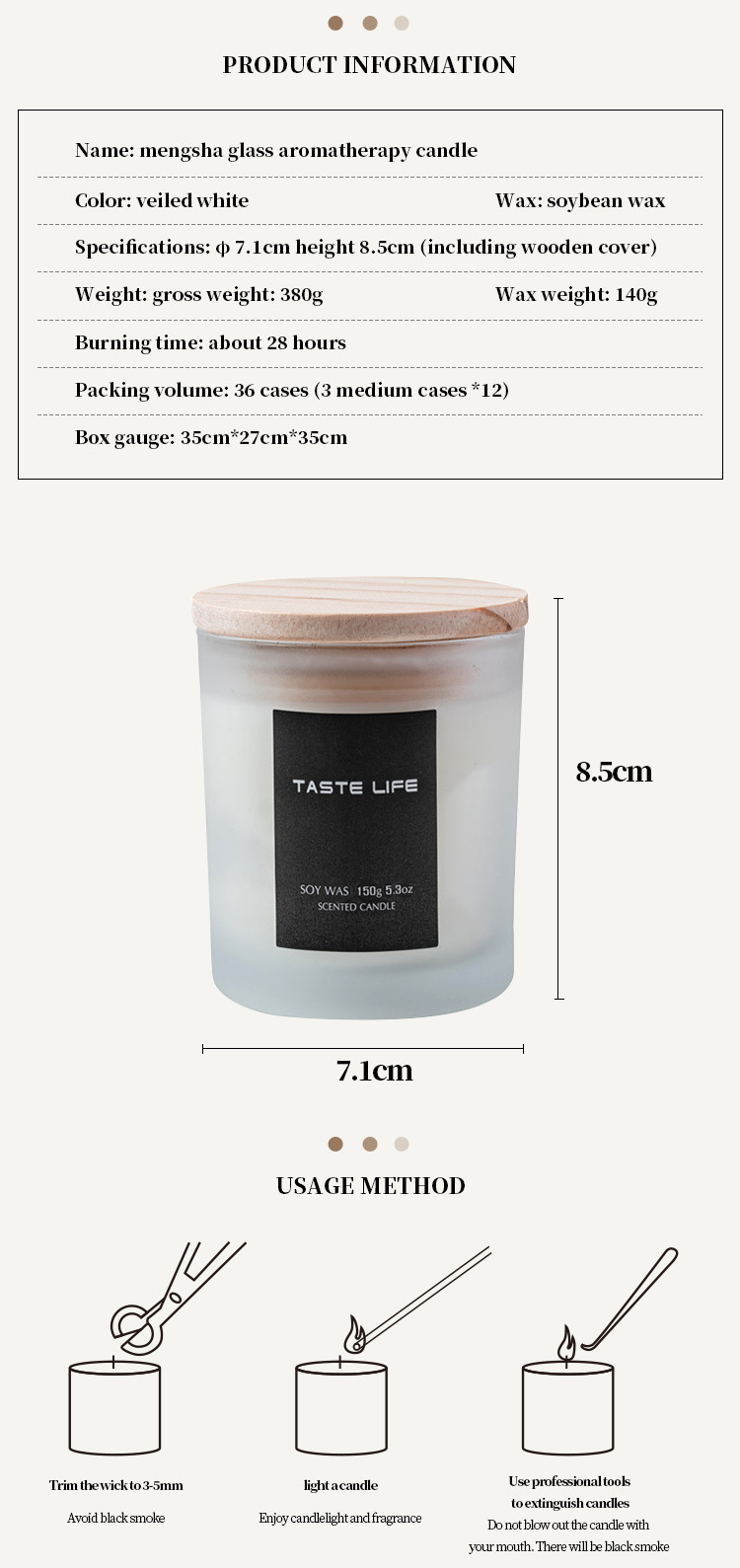 Home Birthday Wedding Atmosphere Luxury Glass Soy Wax Glass Jar Scented Candles With Lid