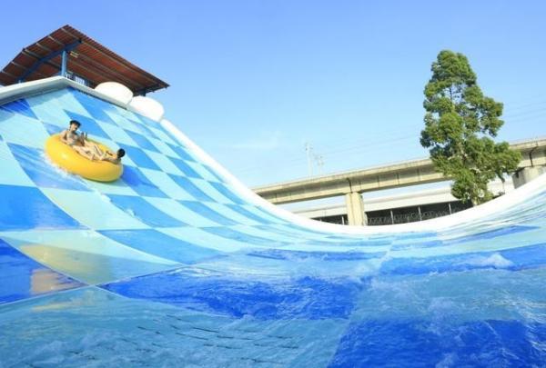 Fiberglass Water Park Equipment Two Person Riding Swing Adult Water Slide for